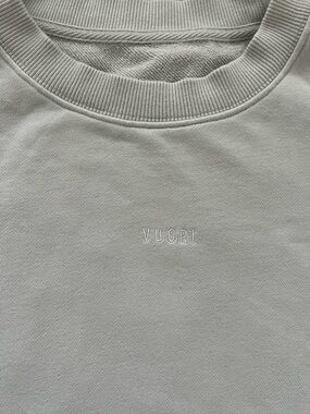 Vuori Men’s Crewneck Sweatshirt Size Large Beige Neutral Athleisure Pullover